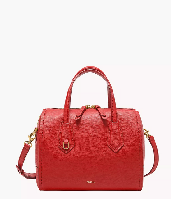 Fossil Wren Satchel In Garnet (Pre-Order)