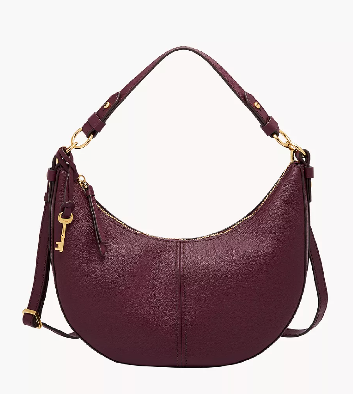 Fossil Shae Small Hobo In Raisin (Pre-Order)