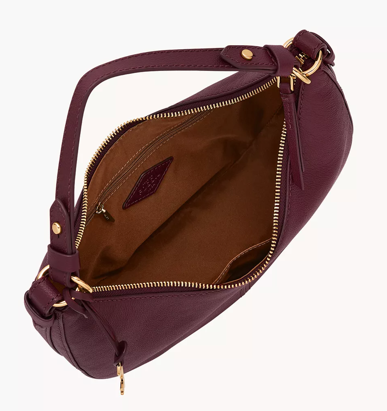 Fossil Shae Small Hobo In Raisin (Pre-Order)