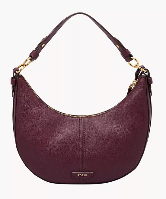 Fossil Shae Small Hobo In Raisin (Pre-Order)