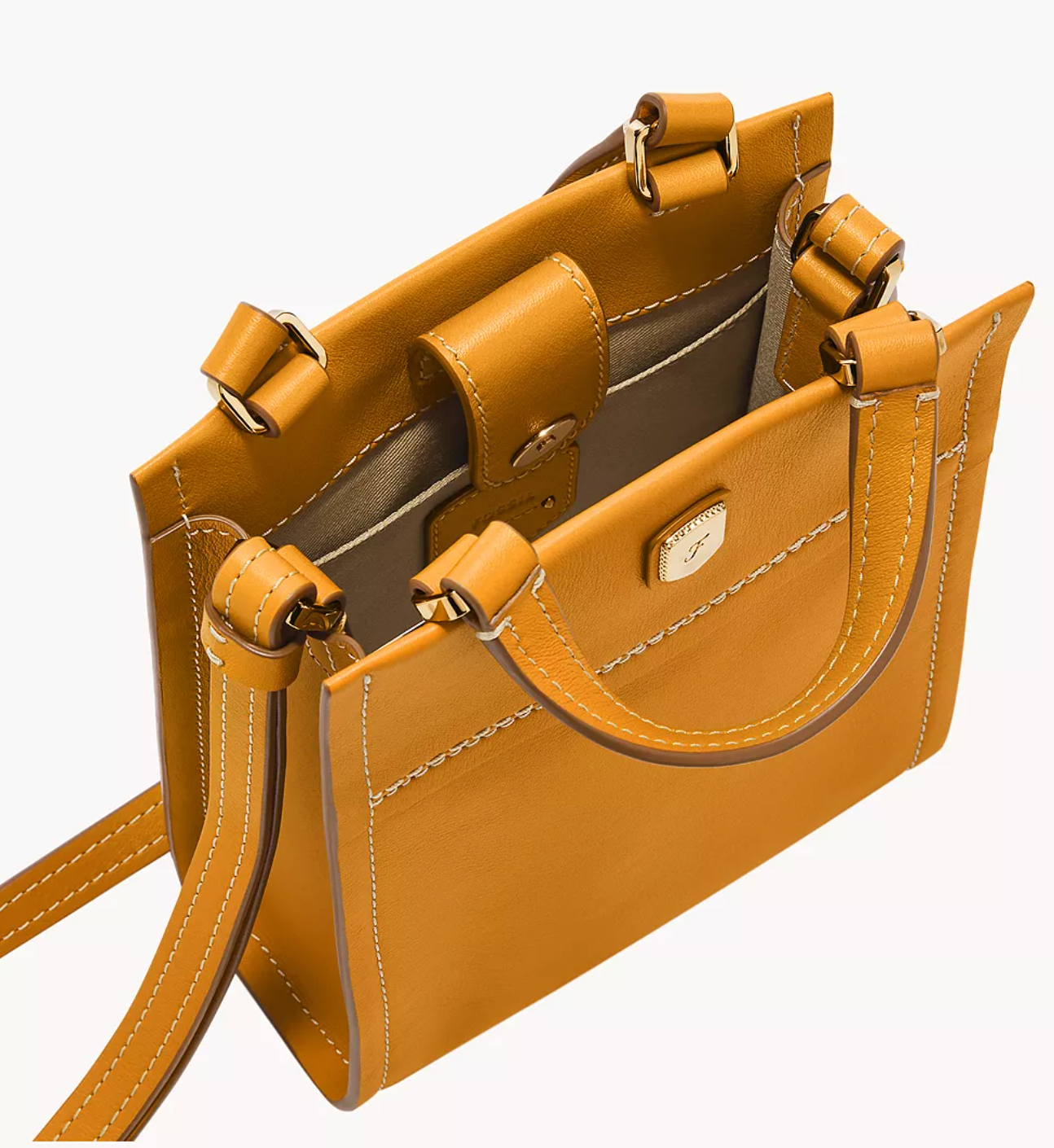 RETAIL COLLECTION - Fossil Gemma Leather Mini Tote In Ochre (Pre-Order)