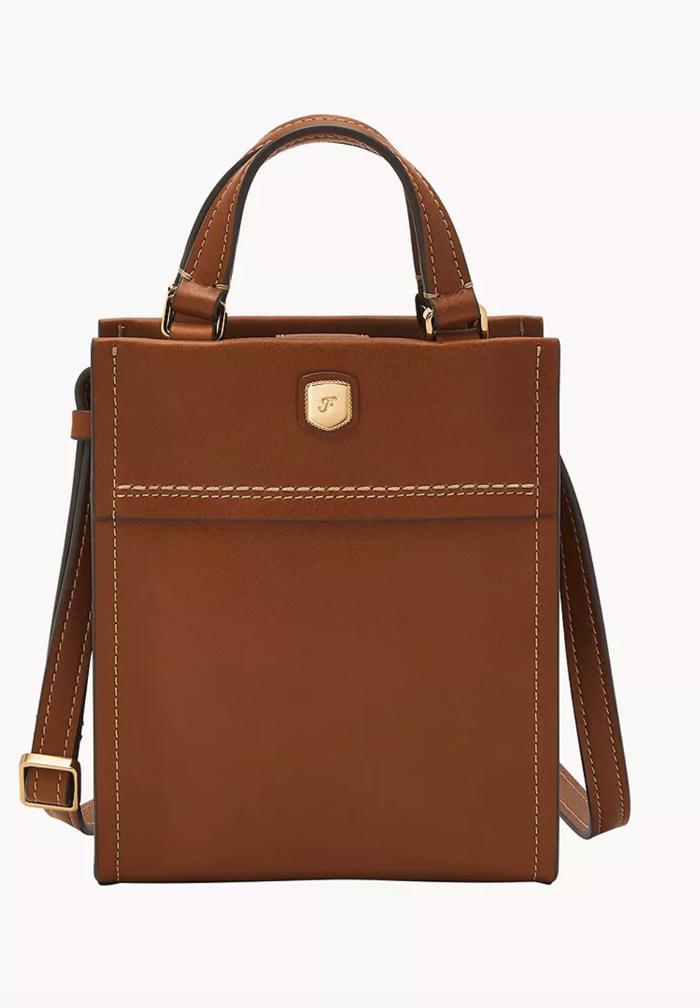 RETAIL COLLECTION - Fossil Gemma Leather Mini Tote In Medium Brown (Pre-Order)