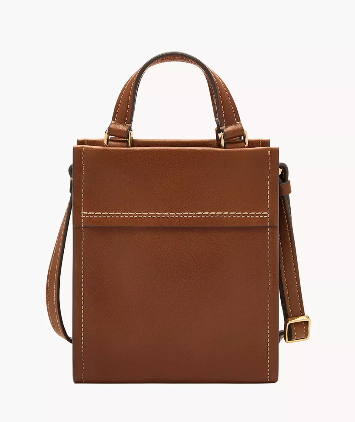 RETAIL COLLECTION - Fossil Gemma Leather Mini Tote In Medium Brown (Pre-Order)