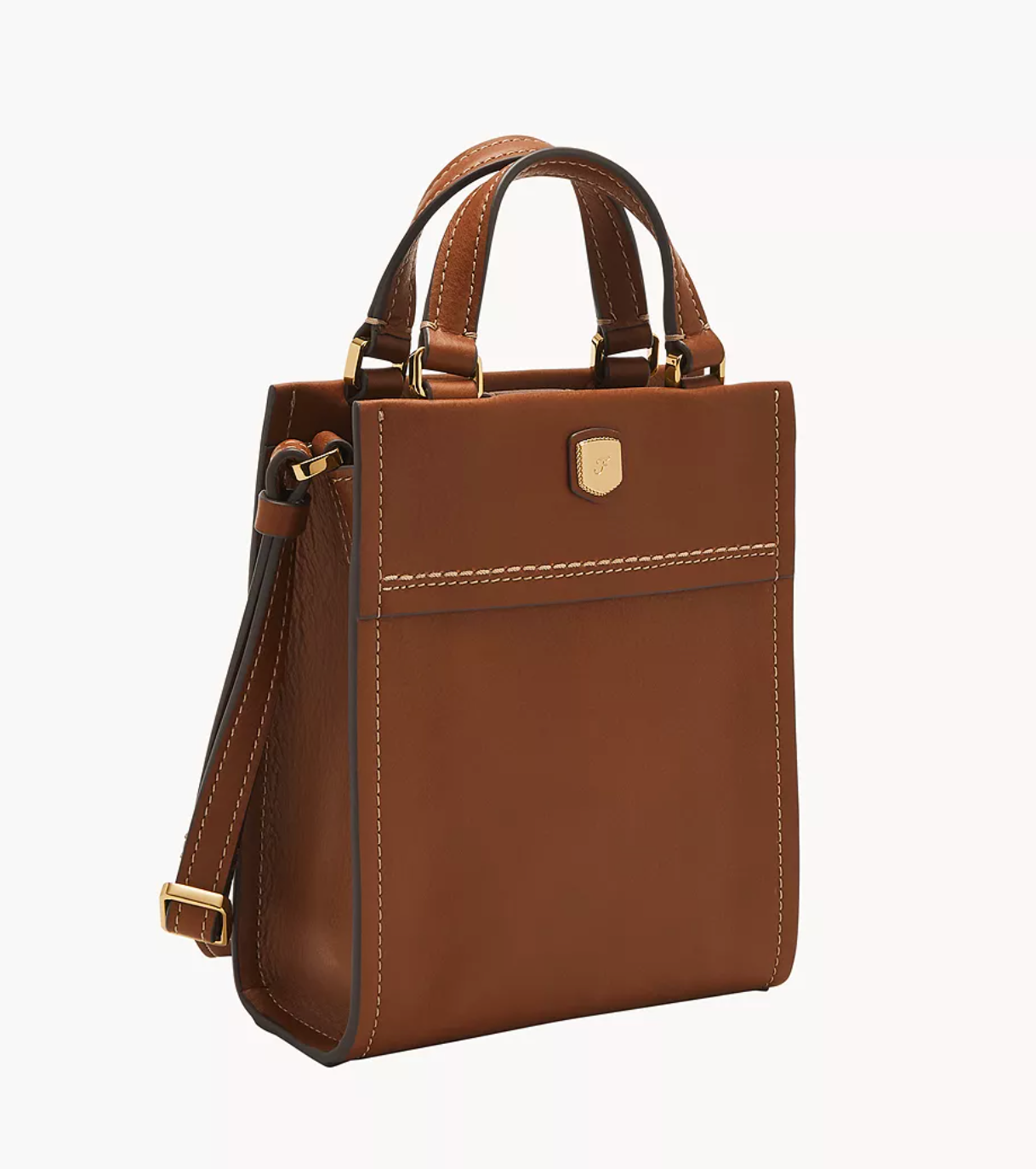 RETAIL COLLECTION - Fossil Gemma Leather Mini Tote In Medium Brown (Pre-Order)