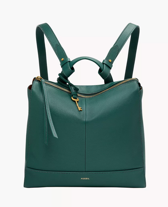 Fossil Elina Convertible Small Backpack In Deep Jade (Pre-Order)