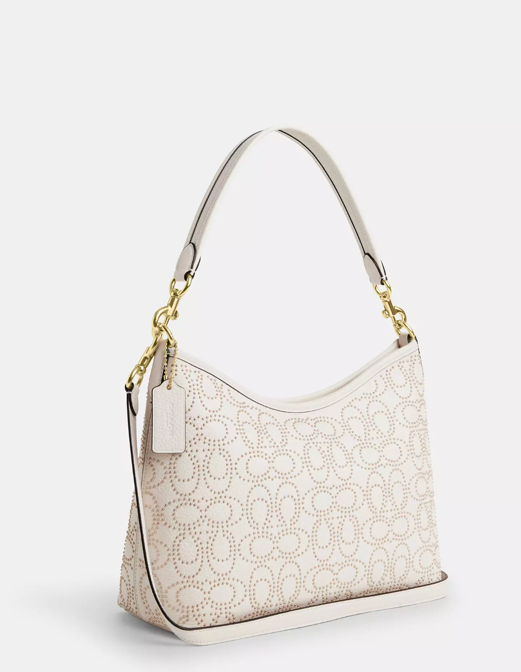 Coach Laurel Shoulder Bag With Signature Rivets Gold Chalk (Pre-Order)