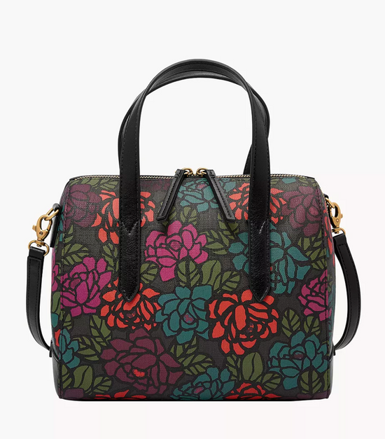 Fossil Sydney Satchel In Dark Floral (Pre-Order)