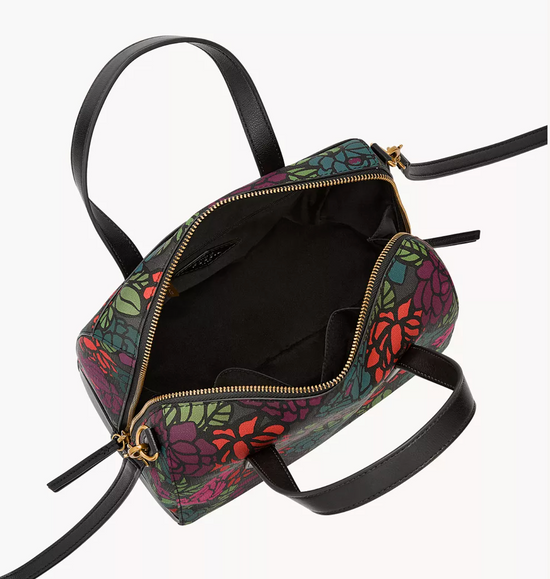 Fossil Sydney Satchel In Dark Floral (Pre-Order)