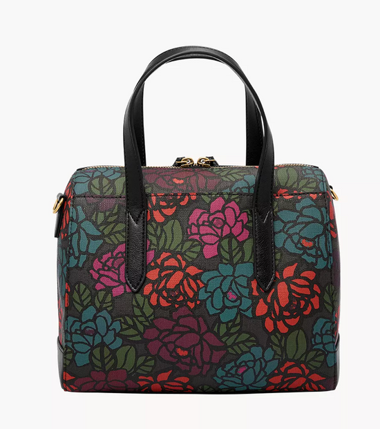 Fossil Sydney Satchel In Dark Floral (Pre-Order)