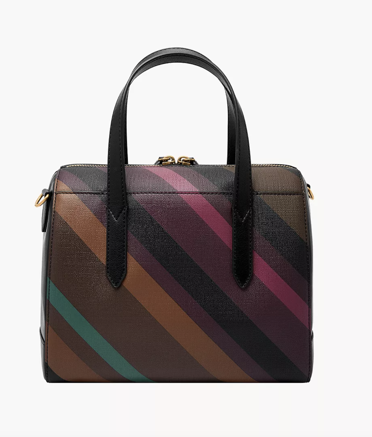 Fossil Sydney Satchel In Holiday Stripe (Pre-Order)