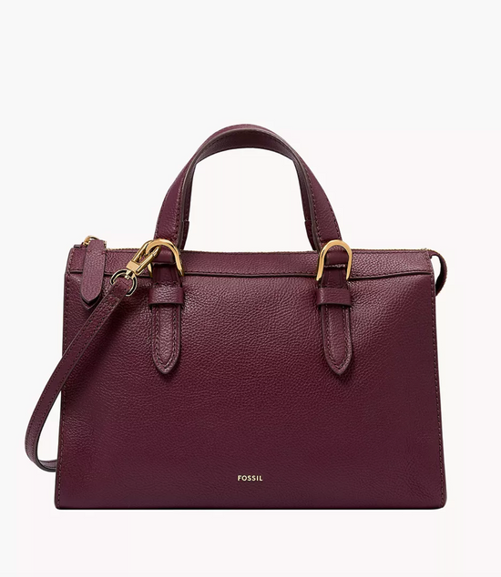 Fossil Tessa Satchel In Raisin (Pre-Order)