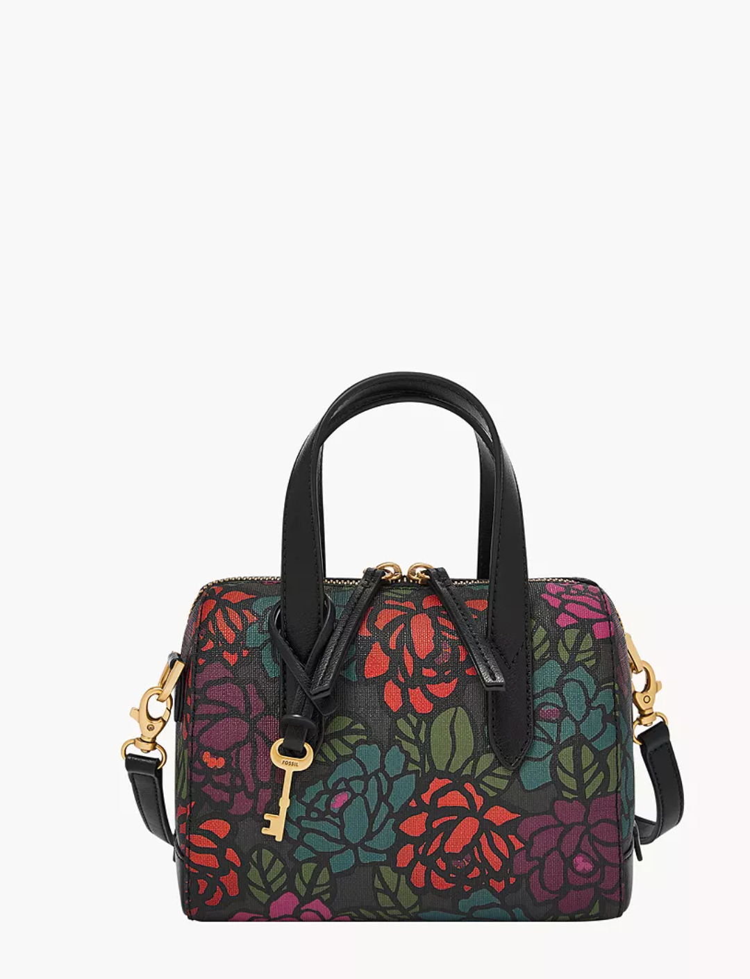 Fossil Sydney Mini Satchel In Dark Floral (Pre-Order)