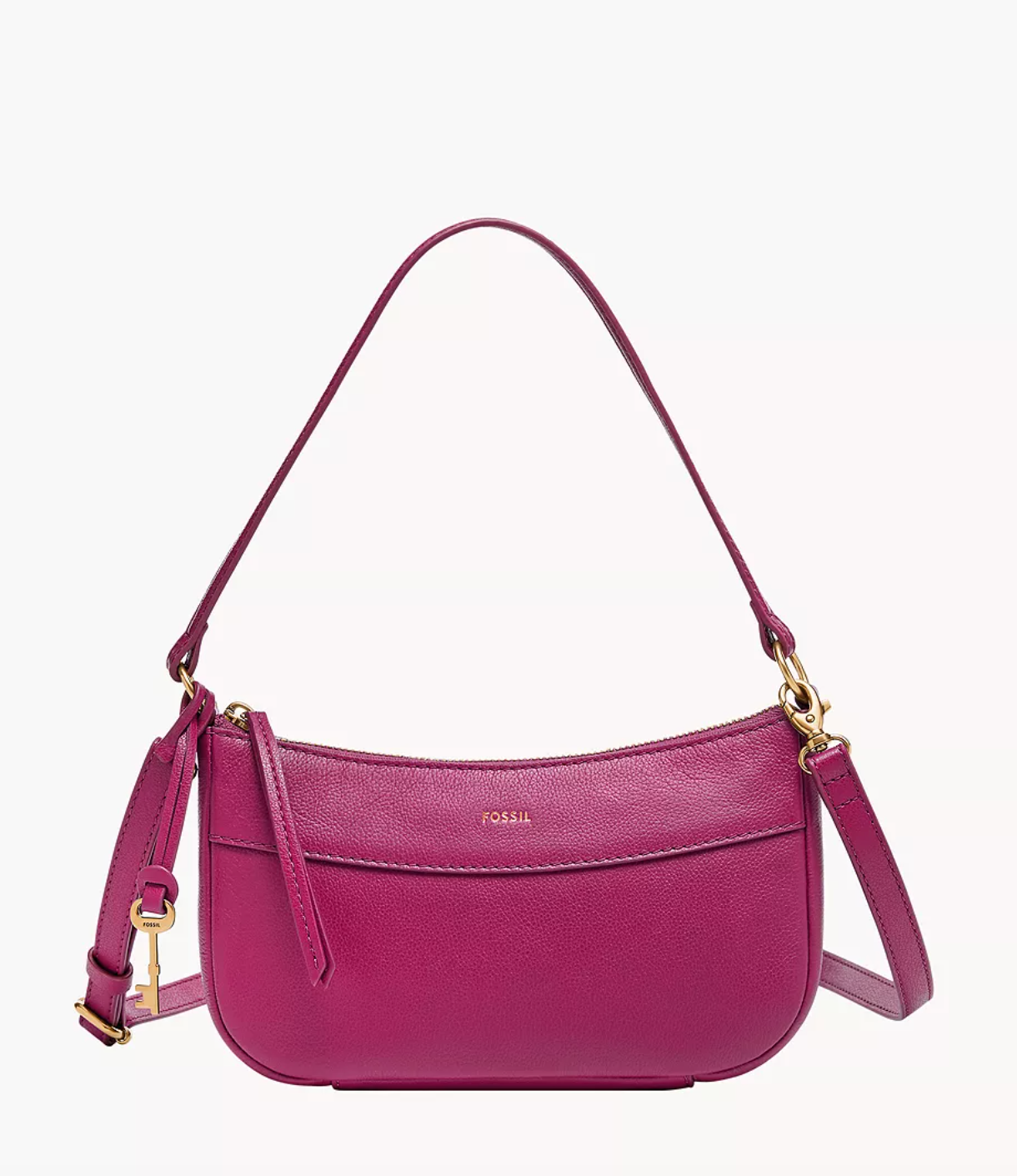 Fossil Skylar Baguette In Pink Sapphire Colors Black (Incoming stock)