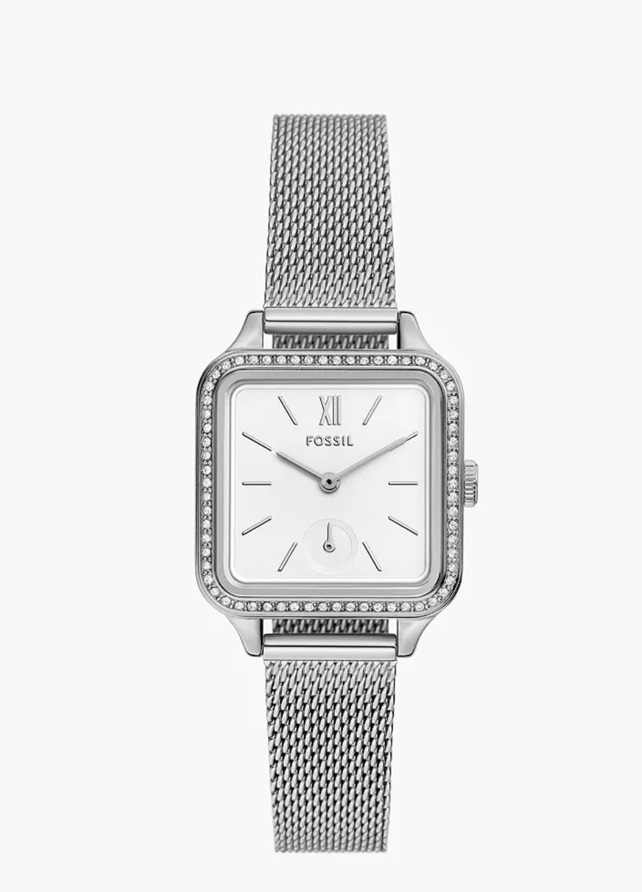 Fossil Women Colleen Three-Hand Stainless Steel Mesh Watch Bq3970 (Pre-Order)