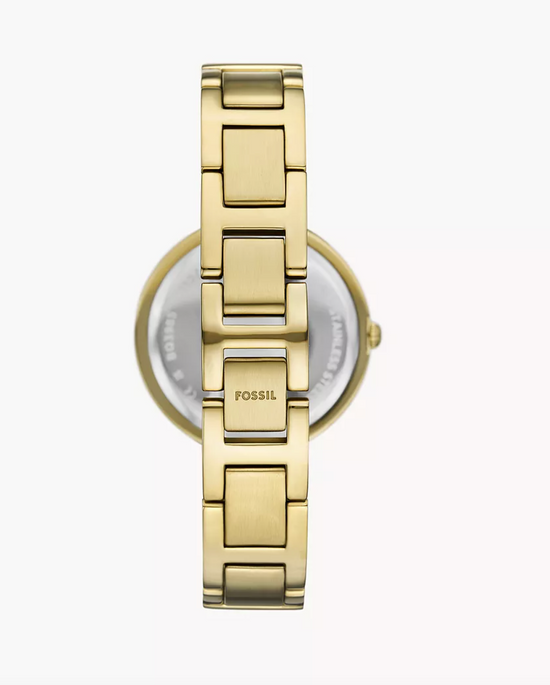 Fossil Women Karli Three-Hand Gold-Tone Stainless Steel Watch Bq3985 (Pre-Order)