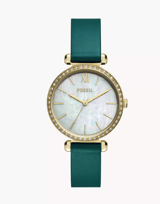 Fossil Women Tillie Three-Hand Jade Leather Watch Bq3991 (Pre-Order)