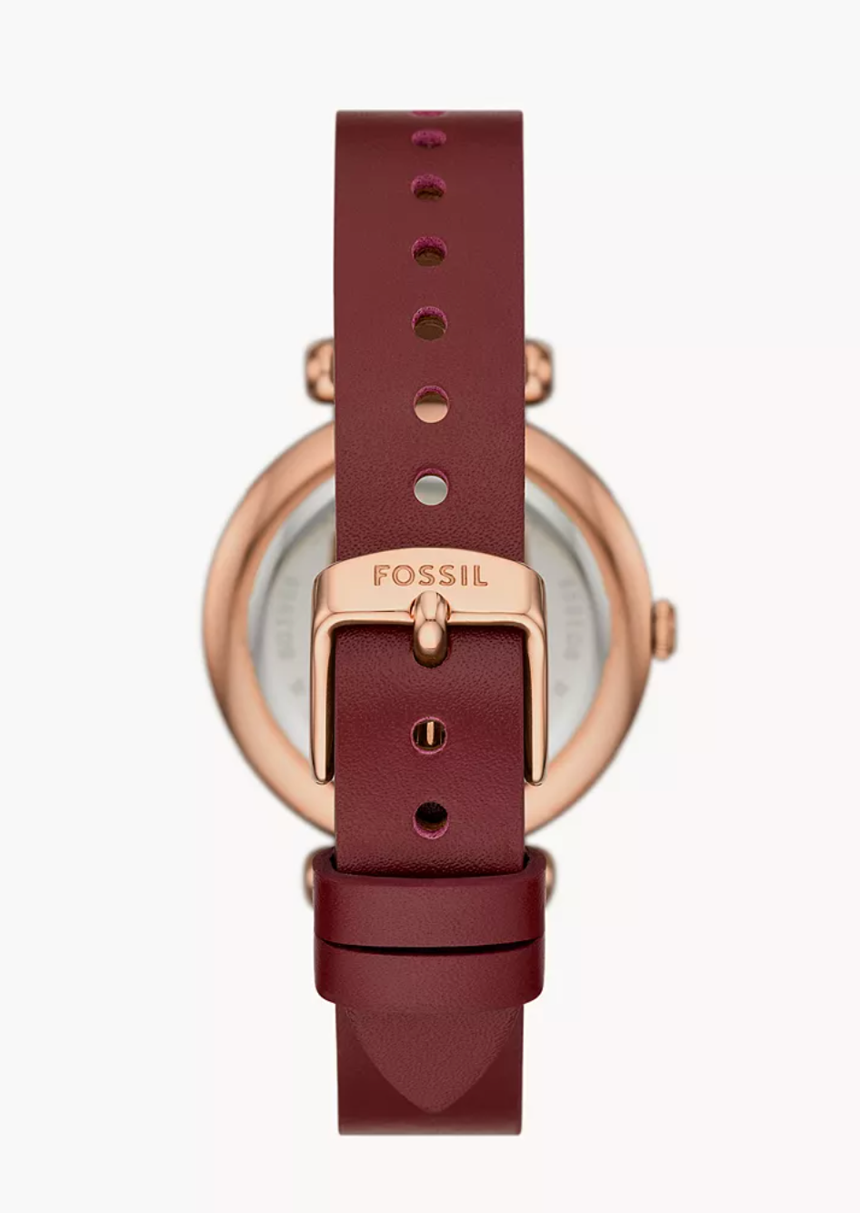 Fossil Women Tillie Three-Hand Maroon Leather Watch Bq3968 (Pre-Order)