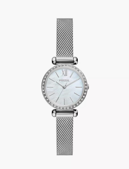 Fossil Women Tillie Mini Three-Hand Stainless Steel Mesh Watch Bq3896 (Pre-Order)