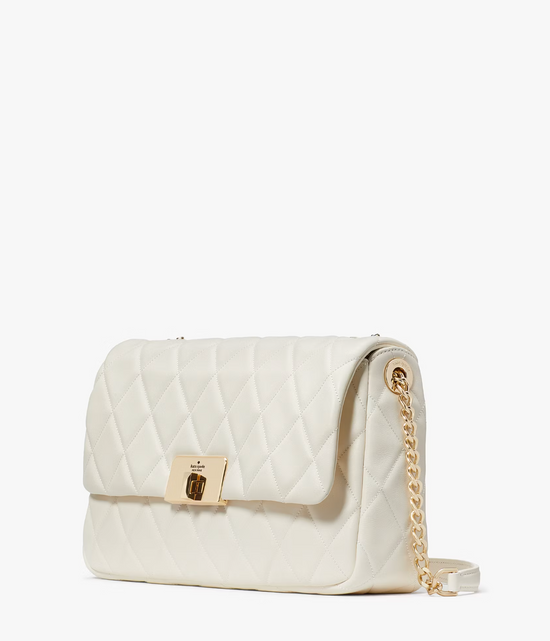 Kate Spade Carey Medium Flap Shoulder Bag In Meringue (Pre-Order)