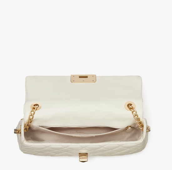 Kate Spade Carey Medium Flap Shoulder Bag In Meringue (Pre-Order)