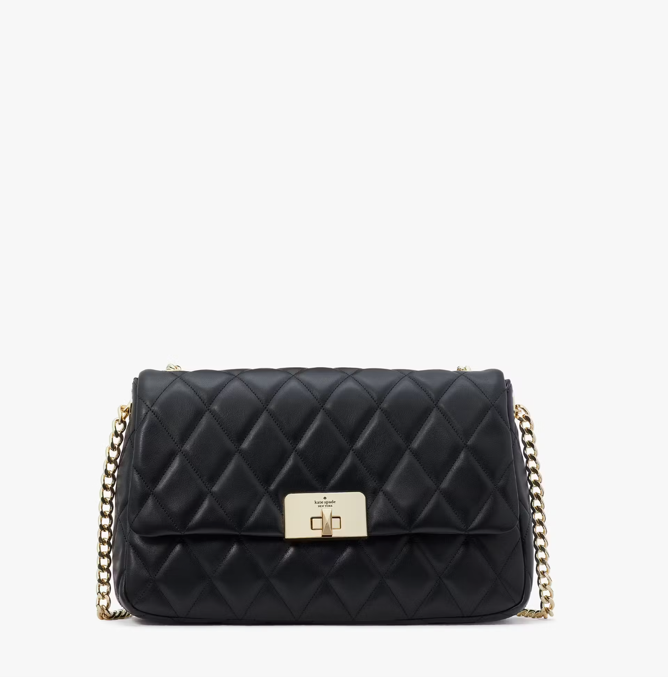 Kate Spade Carey Medium Flap Shoulder Bag In Black (Pre-Order)