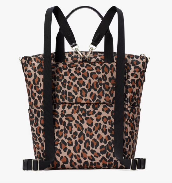 Kate Spade Chelsea Spotted Leopard Large Convertible Backpack In Brown Multi (Pre-Order)