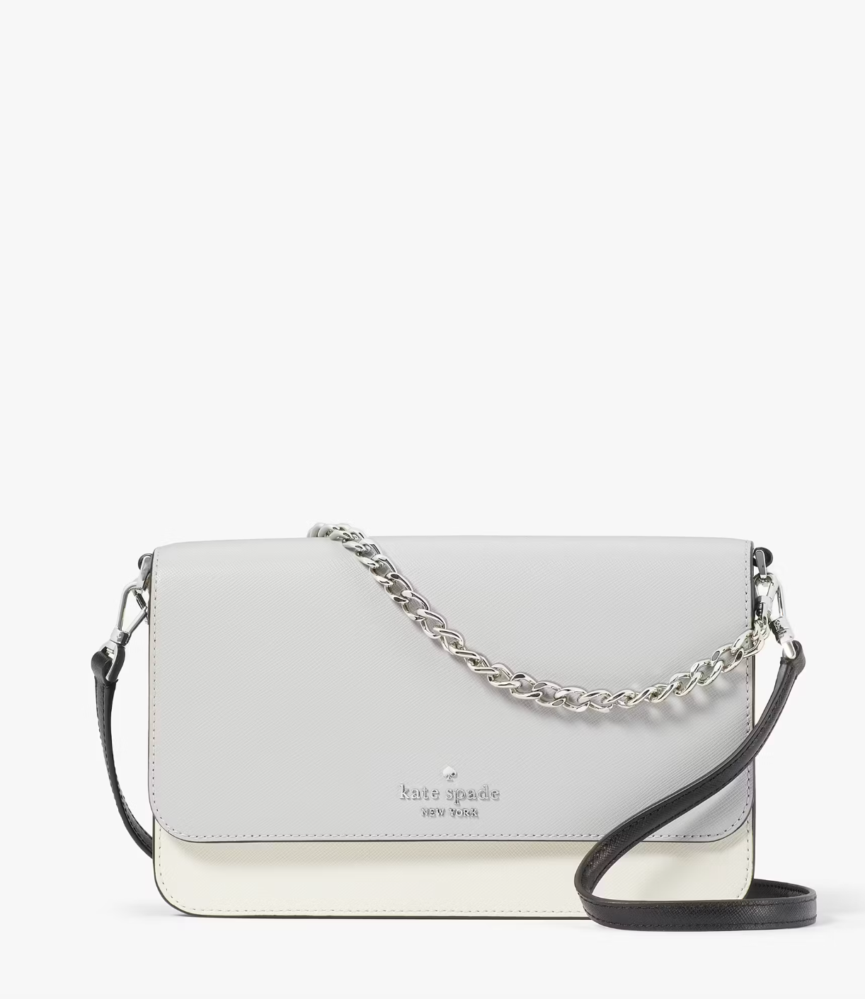 Kate Spade Madison Willow Medium Flap Convertible Crossbody In Platinum Grey Multi (Pre-Order)