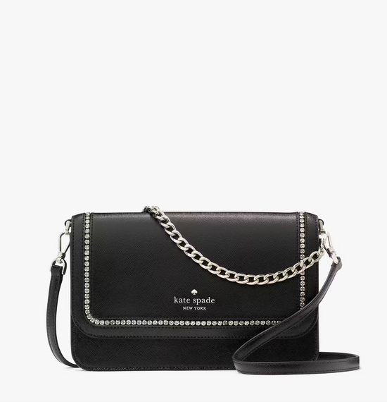 Kate Spade Madison Willow Medium Flap Convertible Crossbody In Black Multi (Pre-Order)