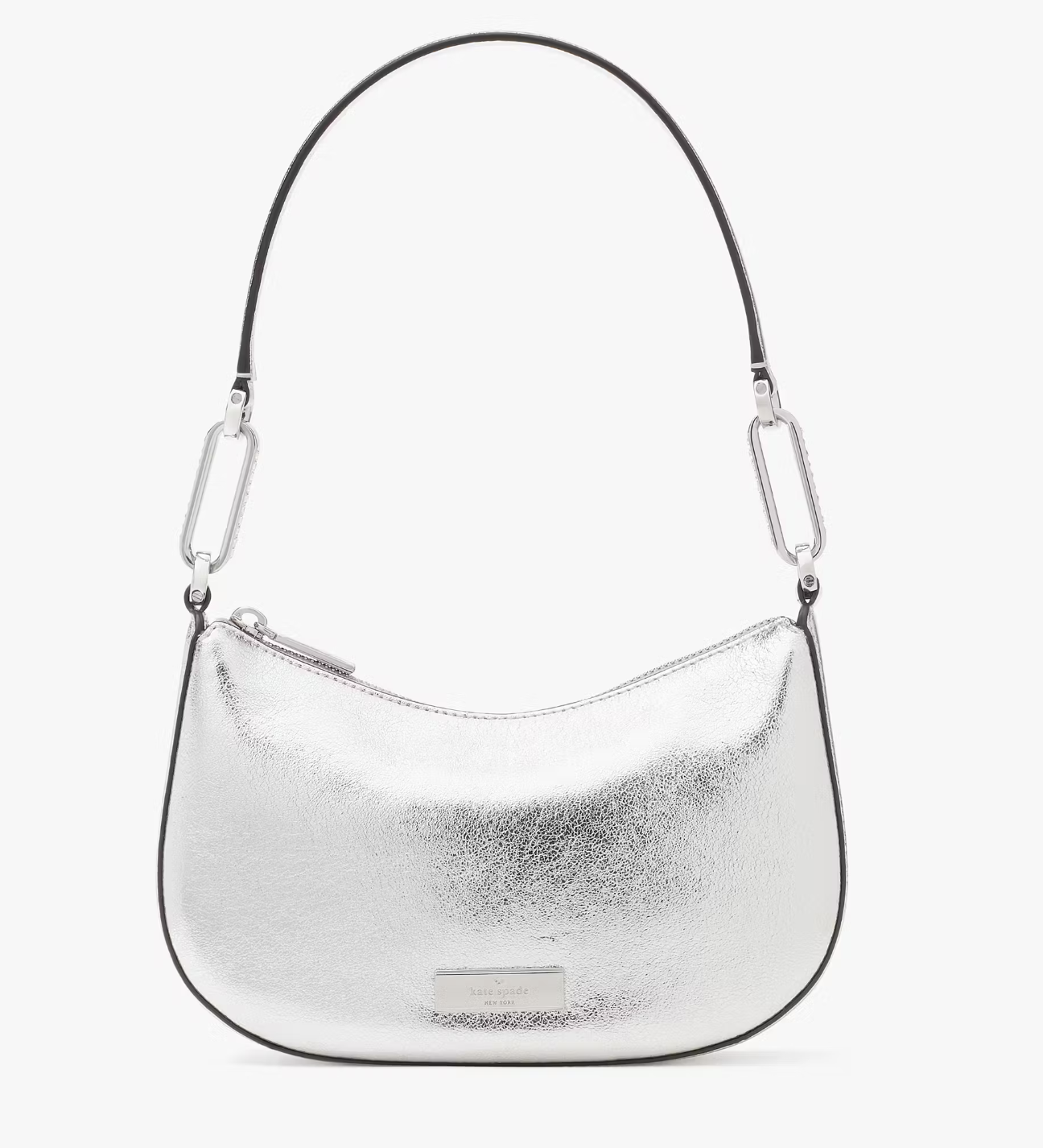 Kate Spade Nina Satin Shoulder Bag In Silver (Pre-Order)