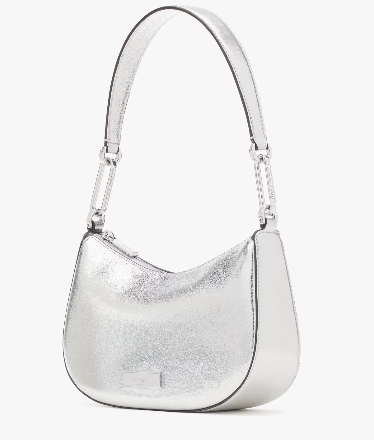 Kate Spade Nina Satin Shoulder Bag In Silver (Pre-Order)