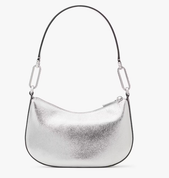 Kate Spade Nina Satin Shoulder Bag In Silver (Pre-Order)