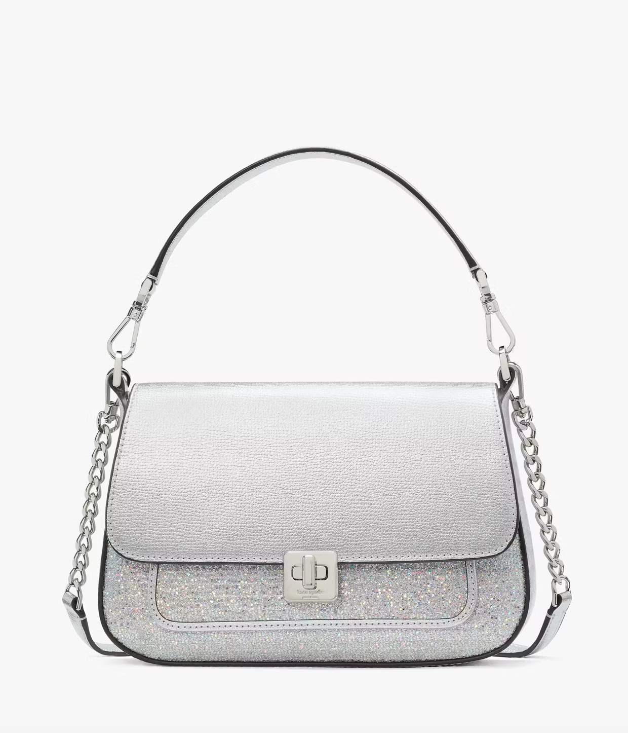 Kate Spade Phoebe Glitter Small Flap Crossbody In Lunar Light Multi (Pre-Order)