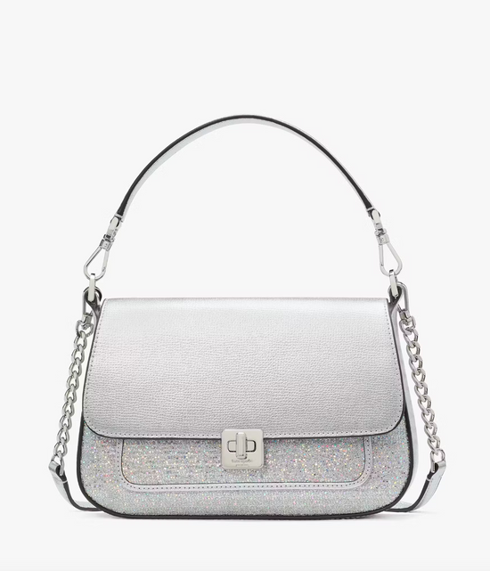 Kate Spade Phoebe Glitter Small Flap Crossbody In Lunar Light Multi (Pre-Order)