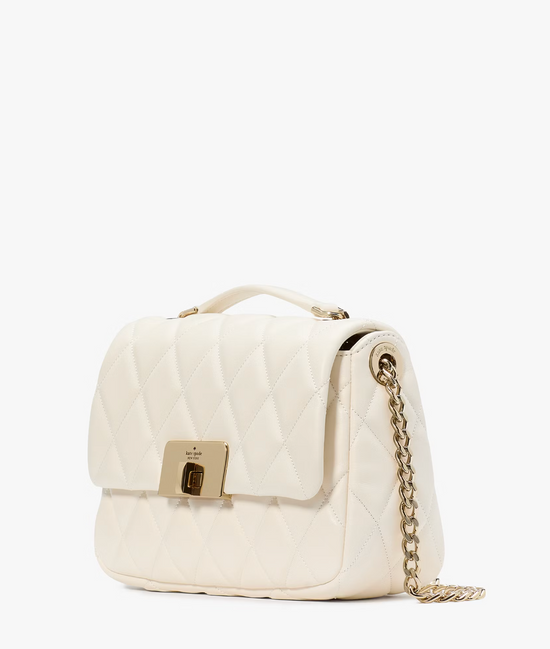 Kate Spade Carey Quilted Small Flap Crossbody In Meringue (Pre-Order)