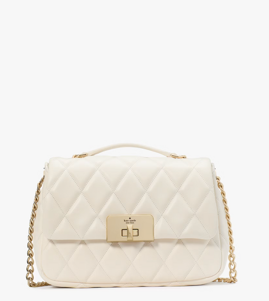 Kate Spade Carey Quilted Small Flap Crossbody In Meringue (Pre-Order)