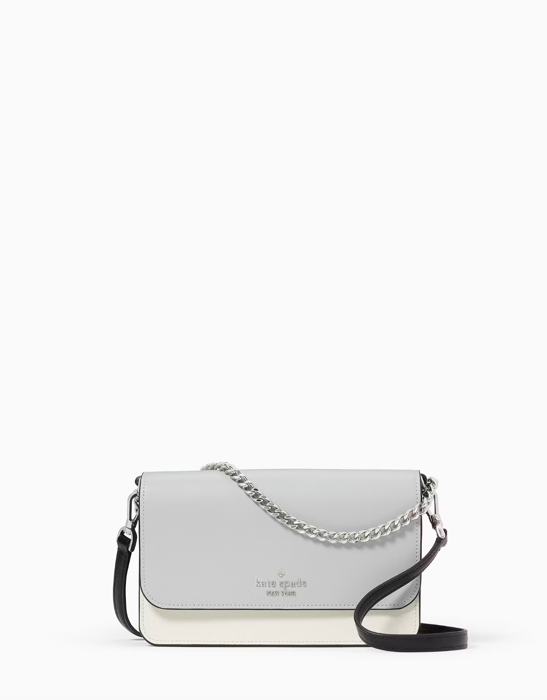 Kate Spade Madison Willow Mini Flap Crossbody In Platinum Grey Multi (Pre-Order)