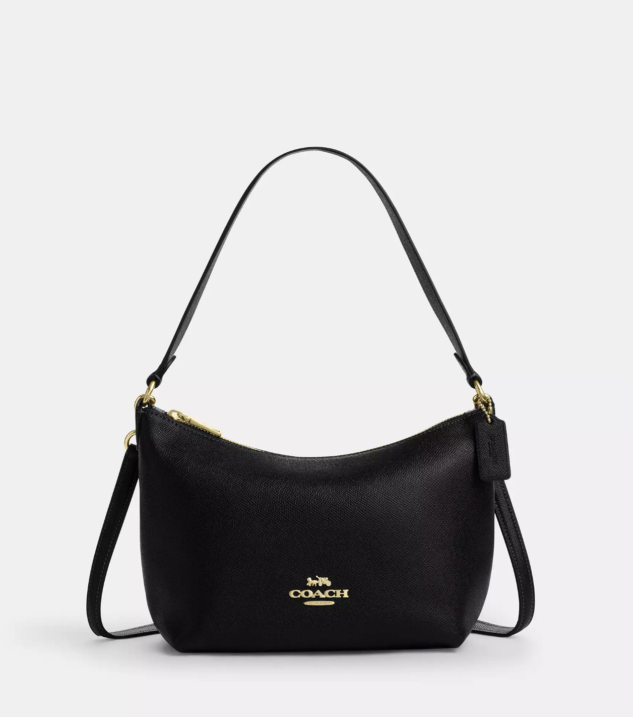 Coach Zip Top Shoulder Bag In Gold Black (Pre-Order)