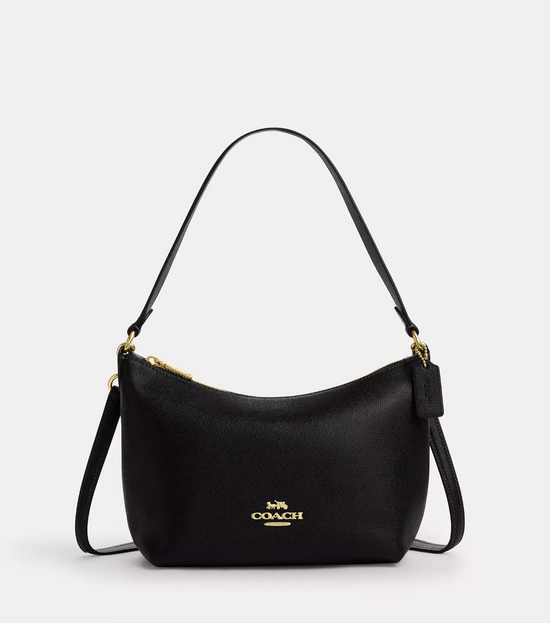 Coach Zip Top Shoulder Bag In Gold Black (Pre-Order)