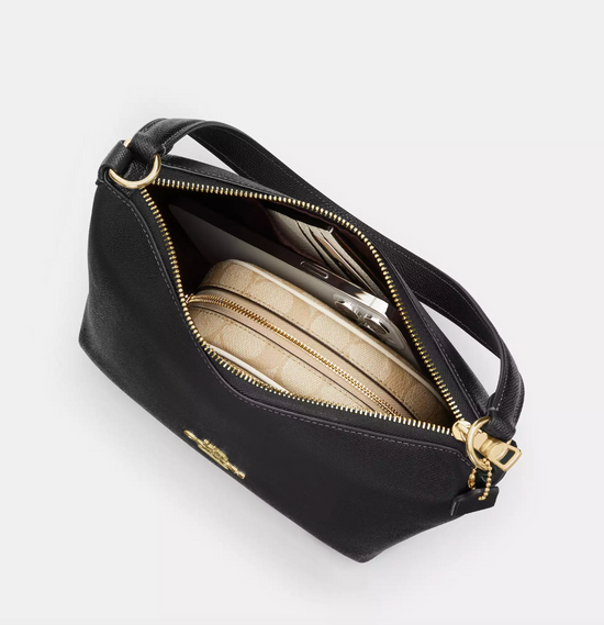 Special SAS YES (PRE-ORDER) Coach Zip Top Shoulder Bag In Gold Black