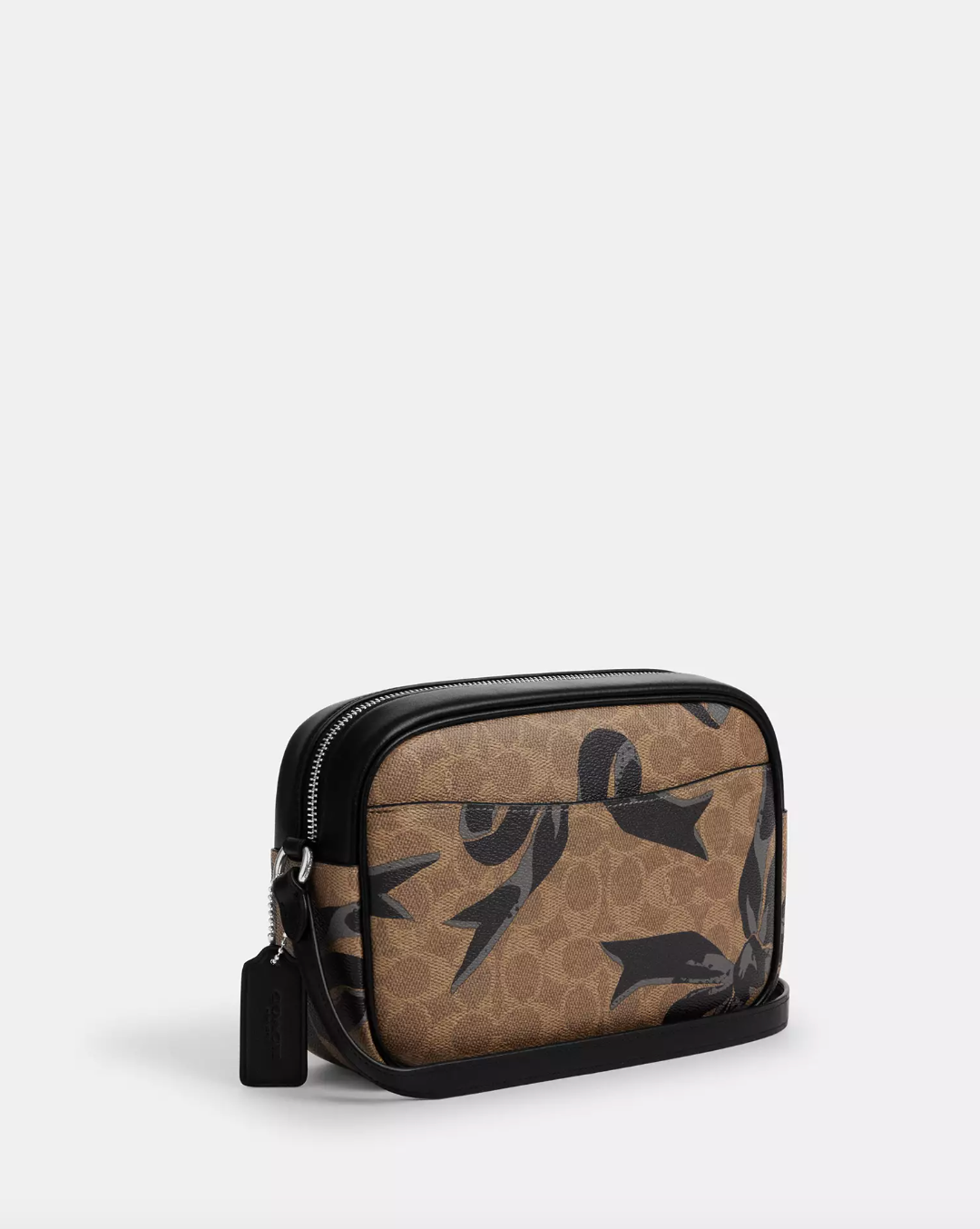 Coach Jamie Camera Bag In Signature Canvas With Bow Print In Tan Black Multi (Pre-order)