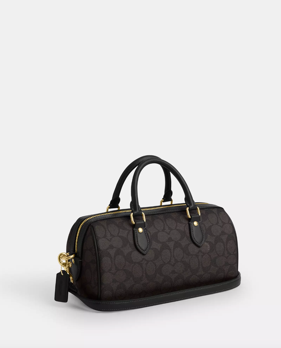 Coach Rowan Long Satchel Bag In Signature Walnut Black (Pre-Order)