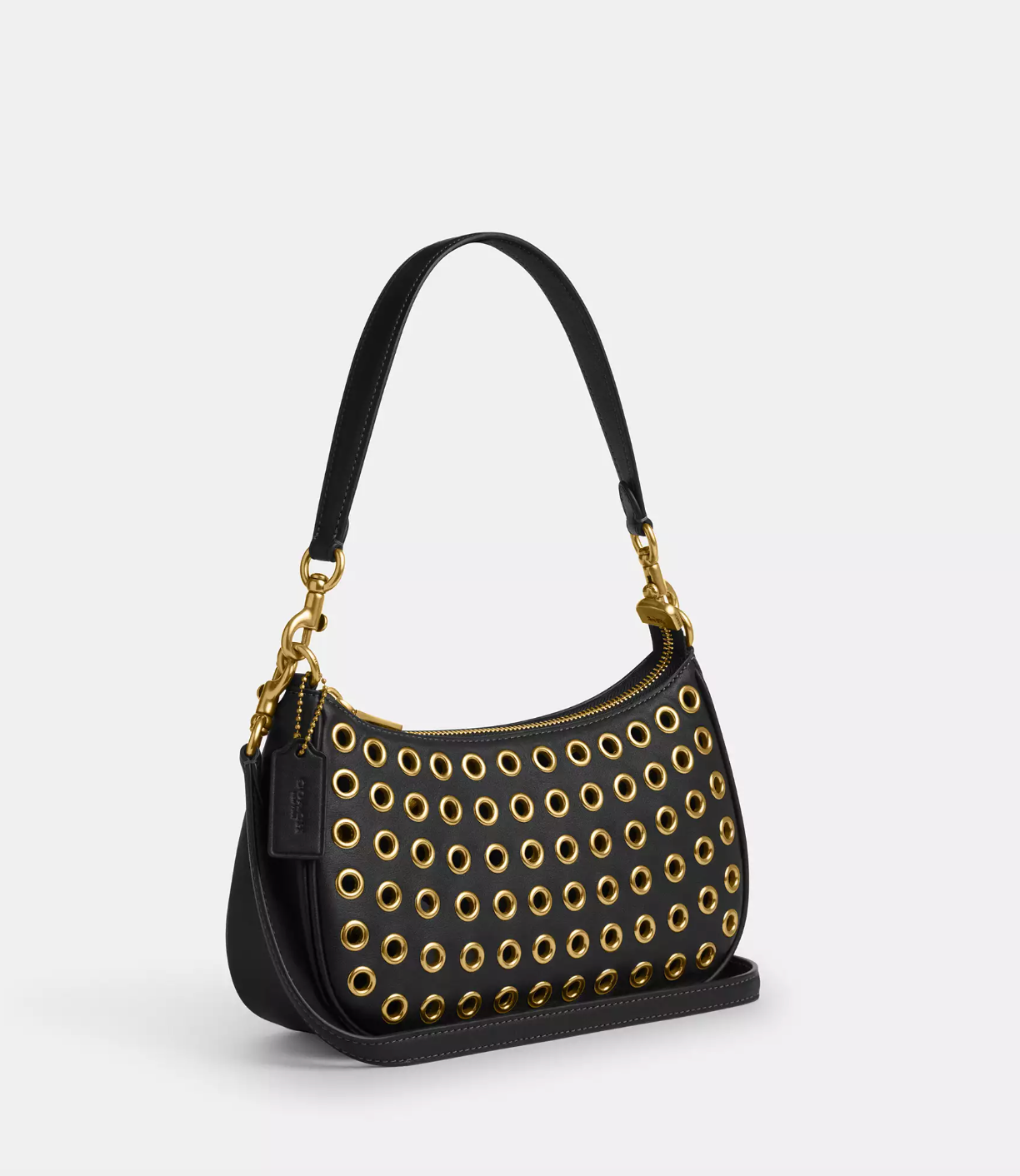 Coach Teri Shoulder Bag With Grommets In Brass Black (Pre-Order)