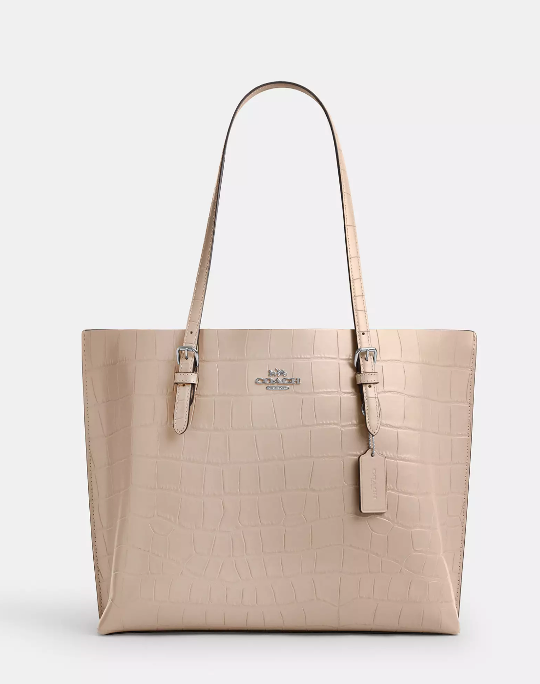 Coach Mollie Tote In novelty leather Silver Stone (Pre-Order)