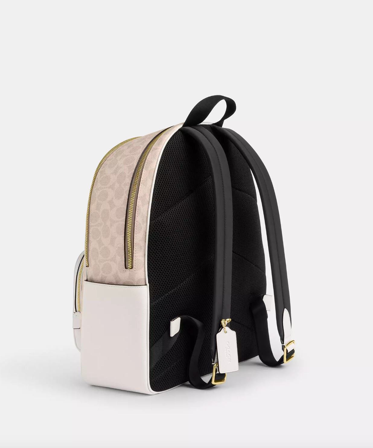 Coach Large Court Backpack In Signature Gold Sand Chalk (Pre-Order)