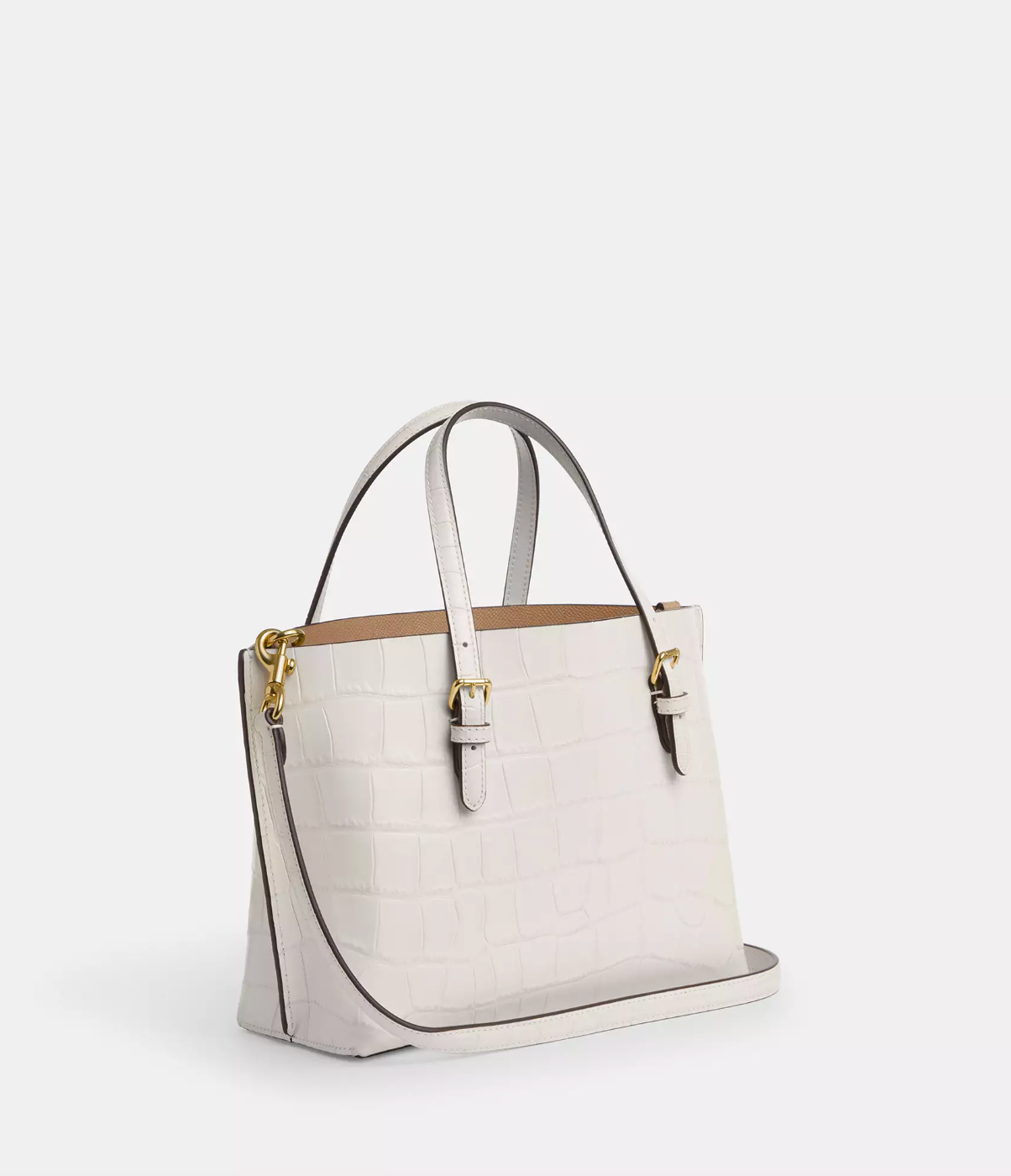 Coach Mollie Tote 25 In Novelty Leather Gold Chalk (Pre-Order)