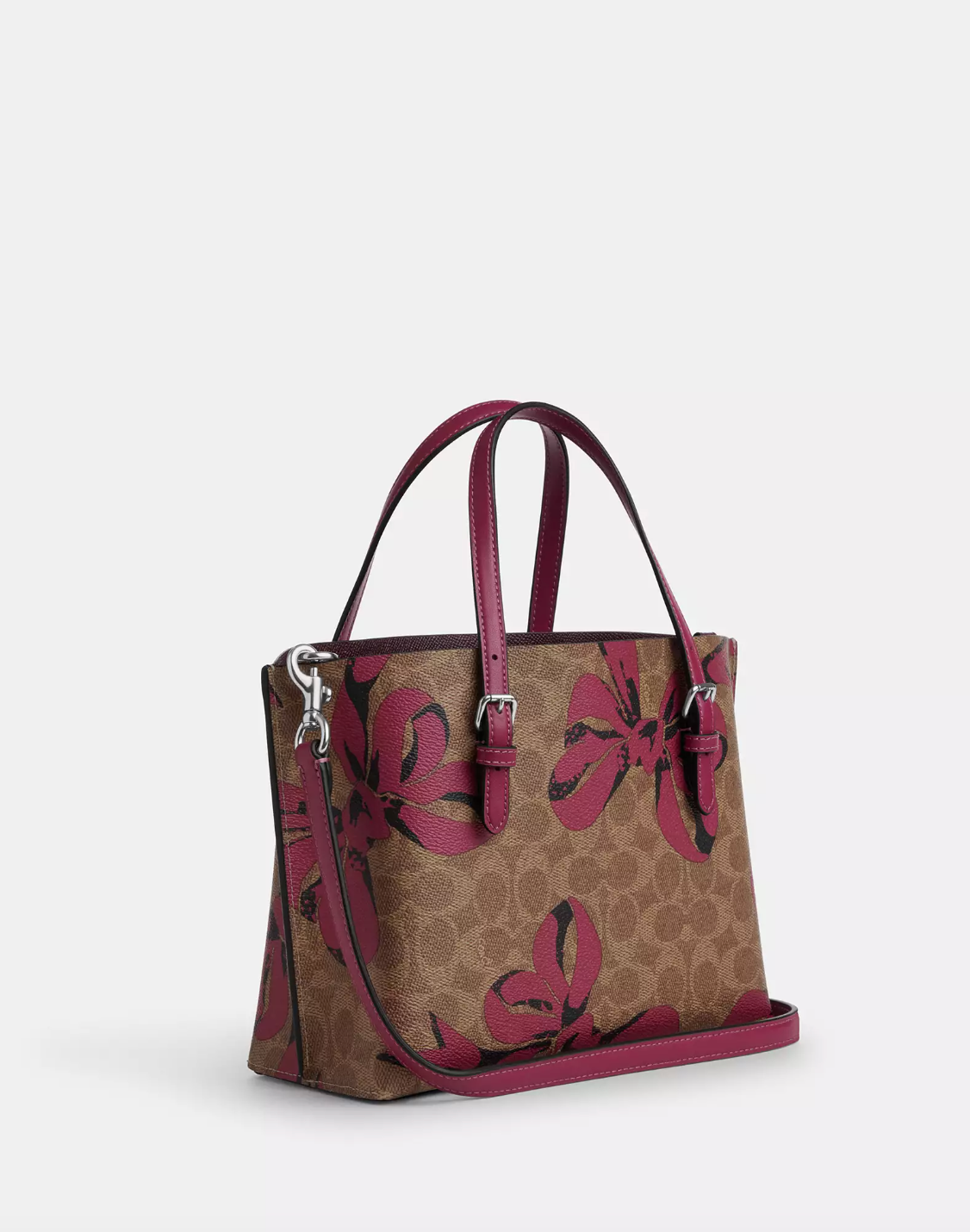 Coach Mollie Tote Bag 25 In Signature Canvas With Bow Print In Tan Pink Multi (Pre-Order)