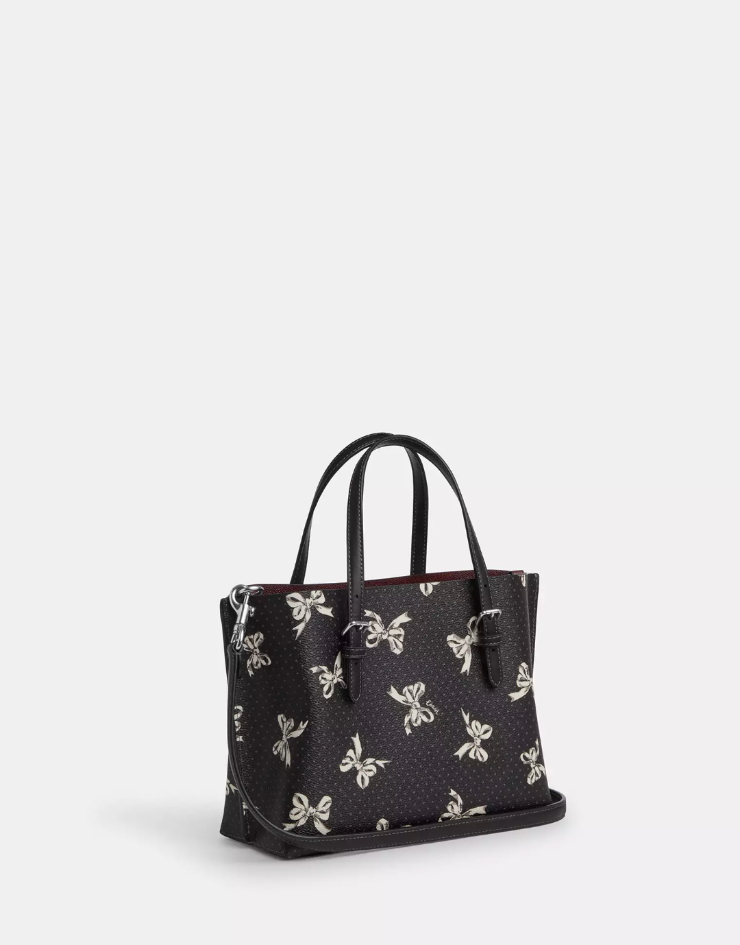 Coach Mollie Tote Bag 25 In Signature Canvas With Bow Print In Black Multi (Pre-Order)