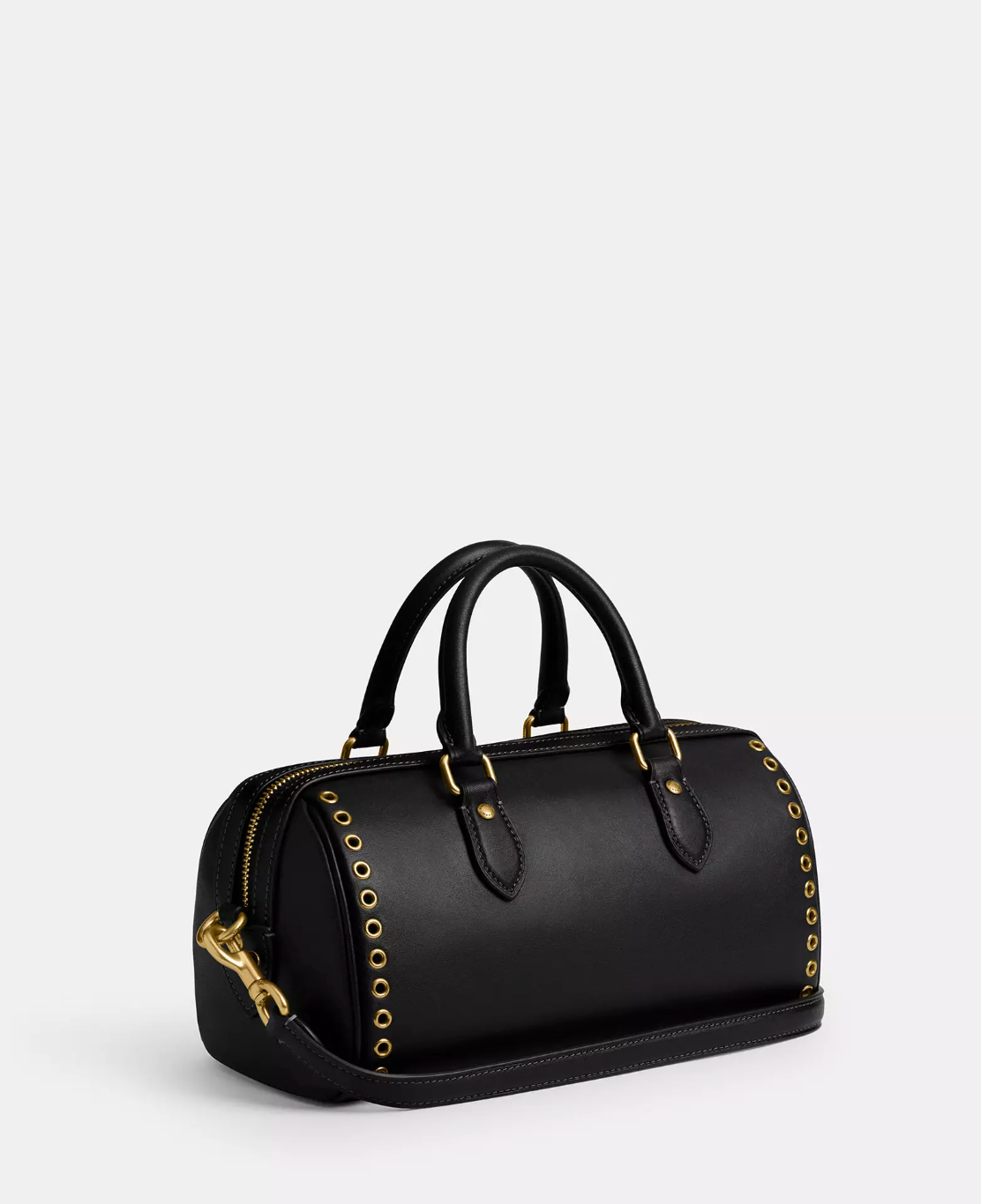 Coach Rowan Long Satchel Bag With Grommets In Brass Black (Pre-Order)