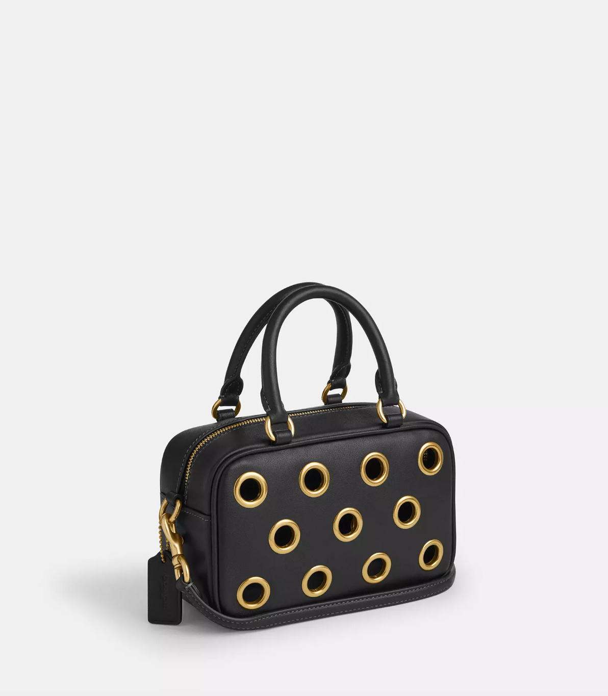 Coach Satchel Crossbody Bag With Grommets In Brass Black (Pre-Order)