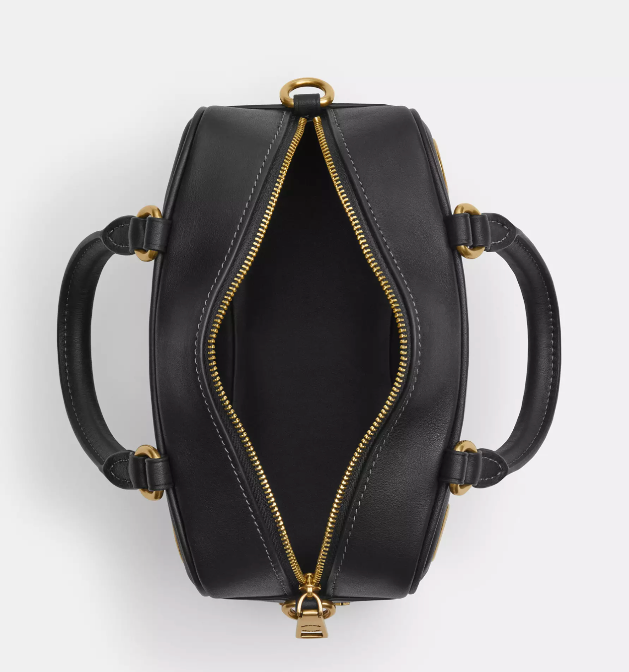 Coach Satchel Crossbody Bag With Grommets In Brass Black (Pre-Order)